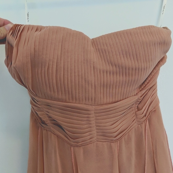 Lulu's strapless peachy nude dress size S - Picture 4 of 7